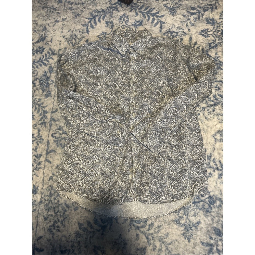 Roper Shirt Mens L Paisley Long Sleeve Button Up Western